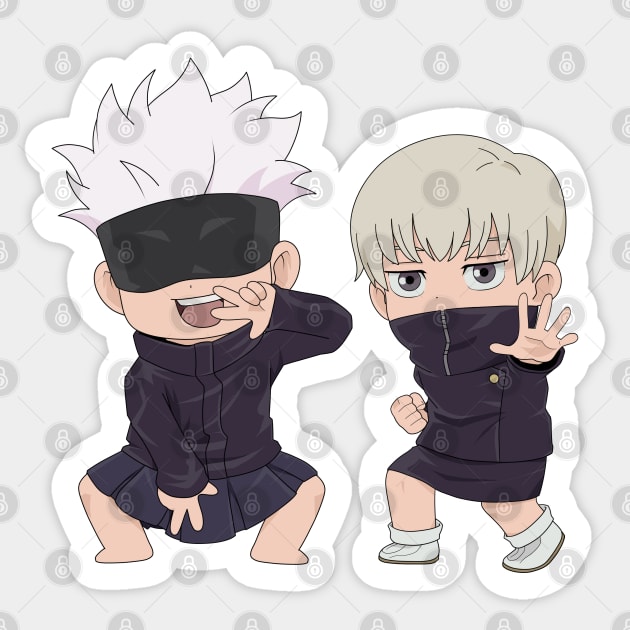 Gojo & Inumaki Sticker by Benji_Drawing